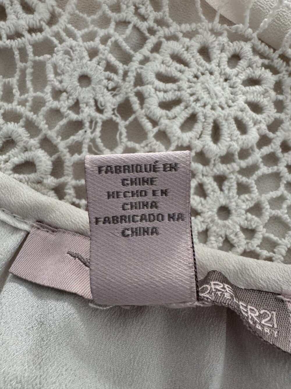 Forever 21 Contemporary Lace‑Yoke Blouse – Size S - Picture 5 of 5